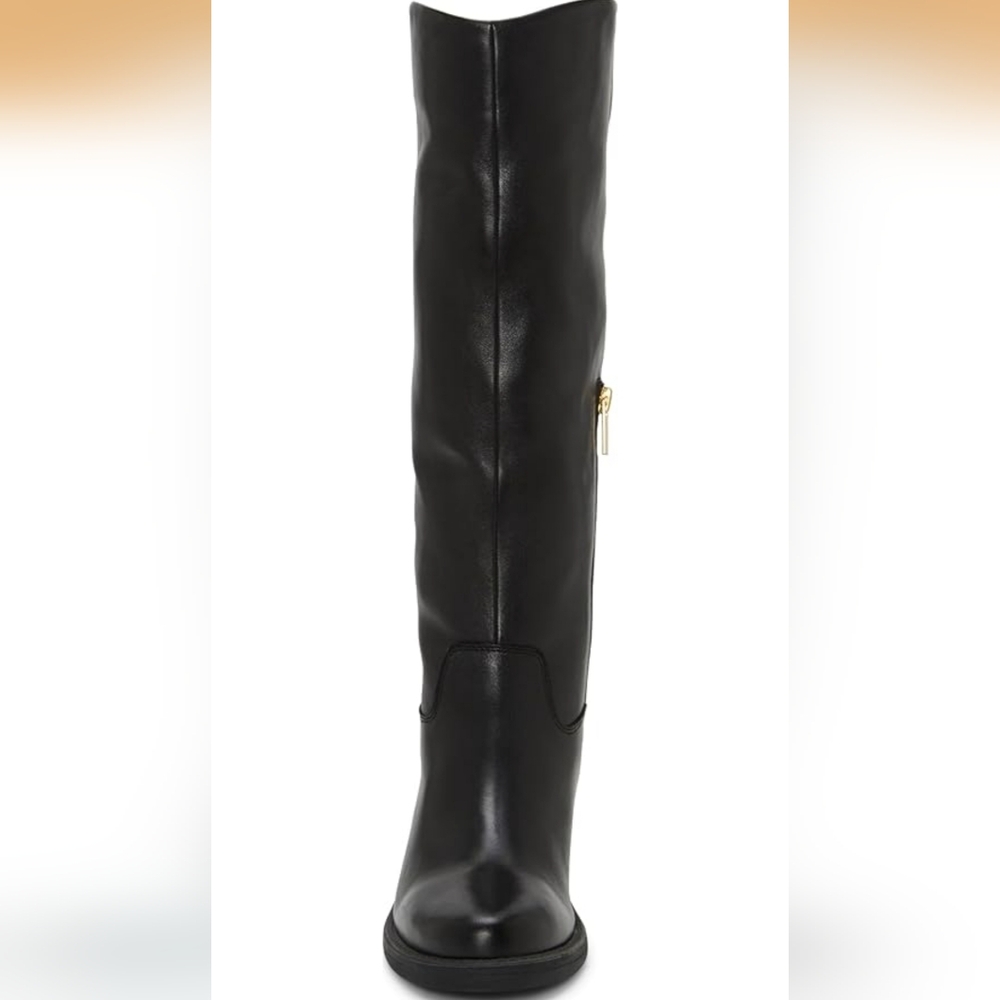 Vince Camuto Extra Wide Calf Amree Black Knee-High Women's Boots - Picture 2 of 7